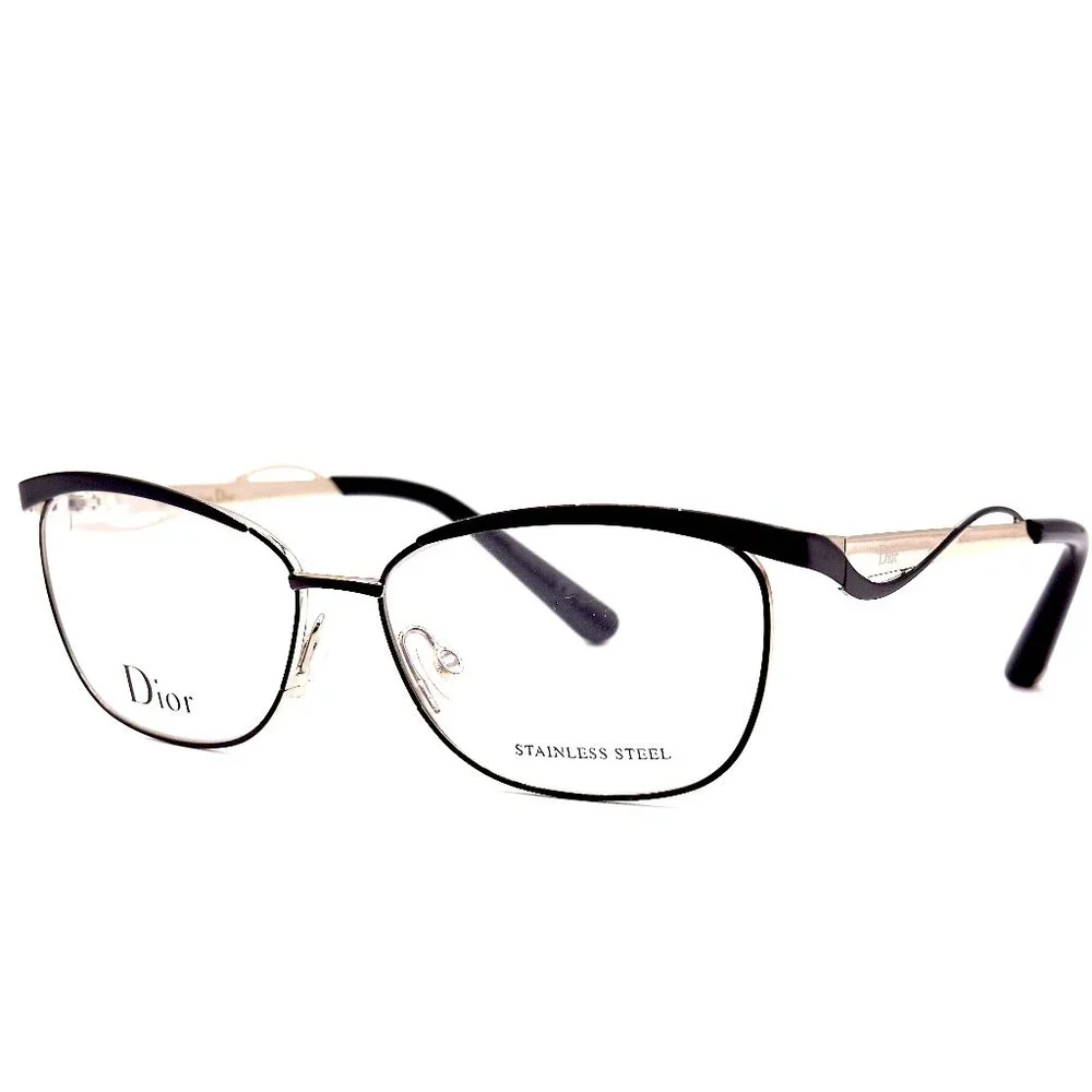 CHRISTIAN DIOR CD3783 0G8Q BLACK MATTE SILVER AUTHENTIC EYEGLASSES - Picture 6 of 8